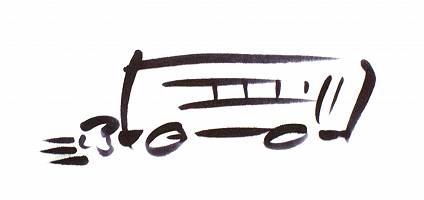 Zeichnung eines Schulbusses